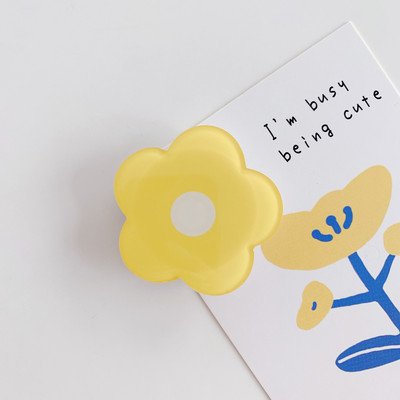 Korea ins wind simple and creative epoxy flower retractable lazy acrylic Foldable Mobile Phone Holder