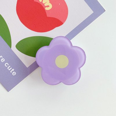 Korea ins wind simple and creative epoxy flower retractable lazy acrylic Foldable Mobile Phone Holder