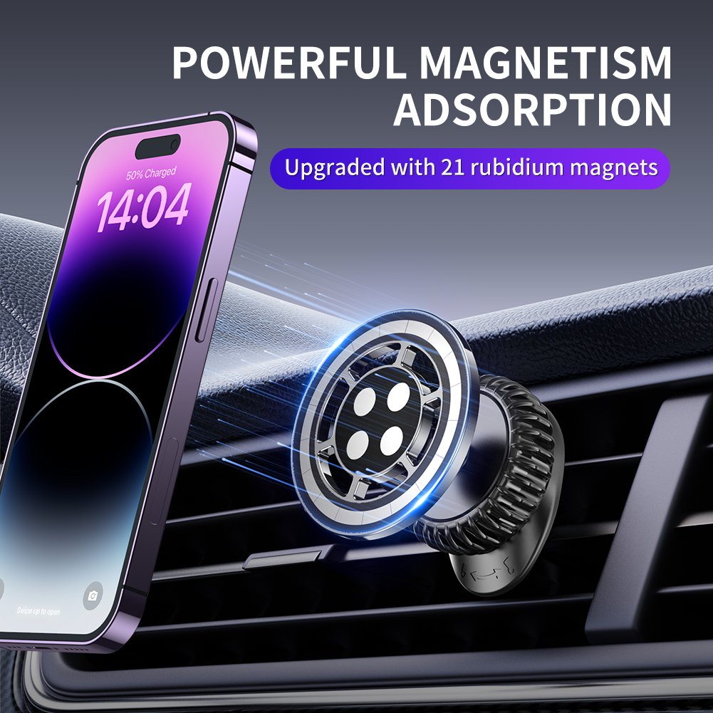 Mingcard air vent car phone holder strong magnetic 21 magnets car navigation universal applicable magsafe just as i12/13/14/15