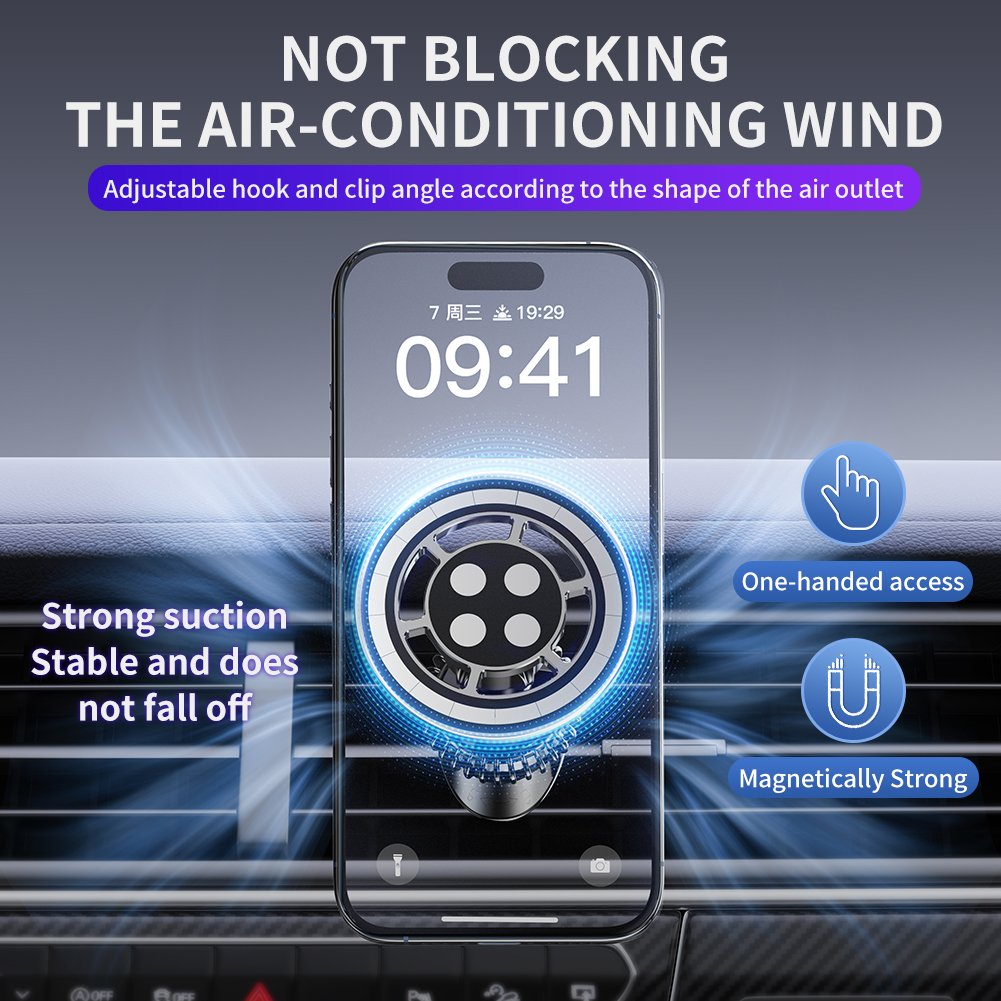 Mingcard air vent car phone holder strong magnetic 21 magnets car navigation universal applicable magsafe just as i12/13/14/15