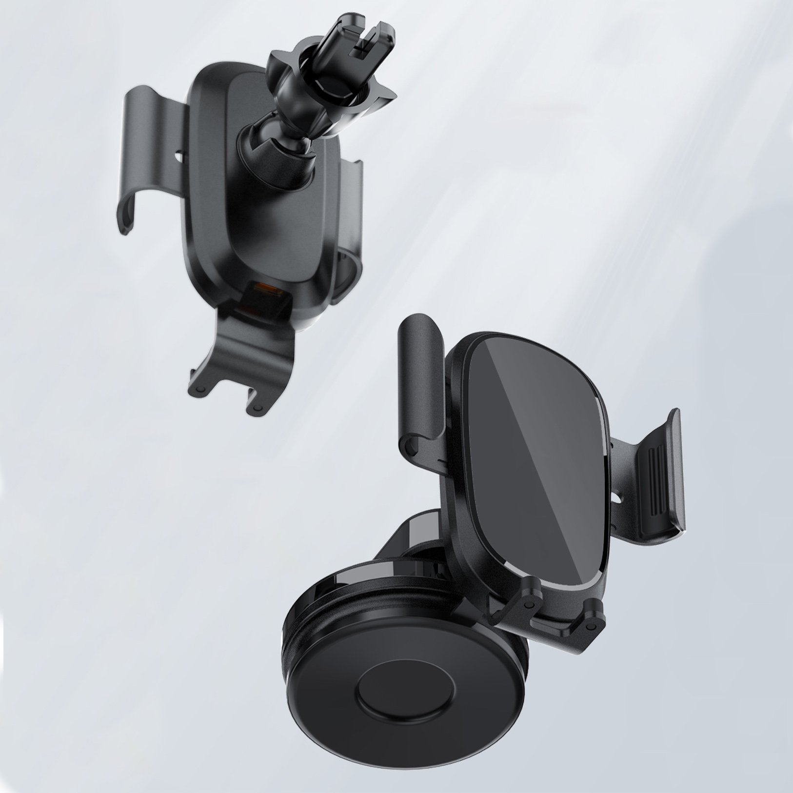 Car Mobile Phone Holder Rechargeable 15w Wireless Charging Suction Cup Car Holder Adjustable Mobile Phone Holder For Car