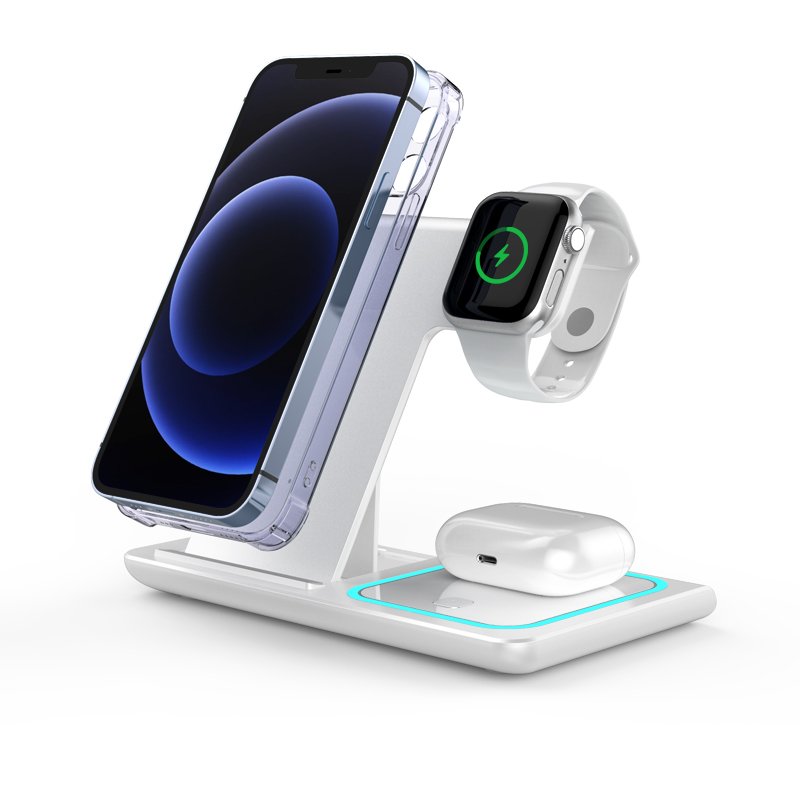 Wireless Charger 3 In 1 Stand Fast Charging Cell Phone Holder Multi-function Wireless Charger stand