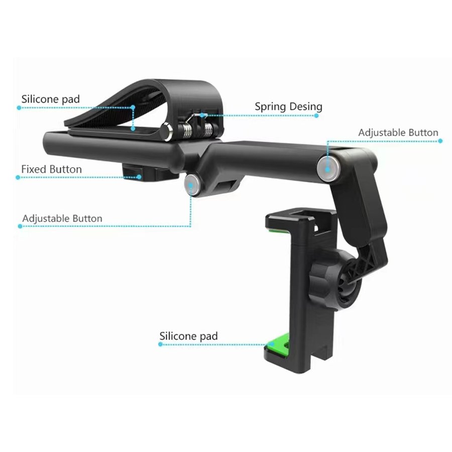 High Quality Multifunction 360 Degree Rotatable Foldable Car Sun Visor Rear View Mirror Back Seat Headrest Desk Phone Holder