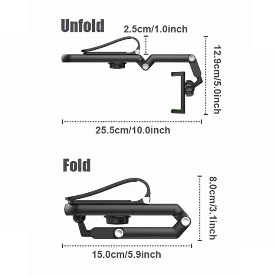 High Quality Multifunction 360 Degree Rotatable Foldable Car Sun Visor Rear View Mirror Back Seat Headrest Desk Phone Holder