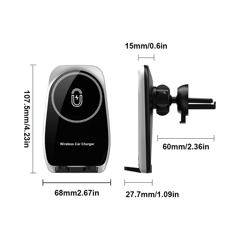 C22 Car Wireless Charger Smart Phone Car Mount Holder With Wireless Charging