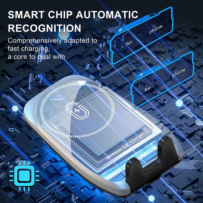 C22 Car Wireless Charger Smart Phone Car Mount Holder With Wireless Charging