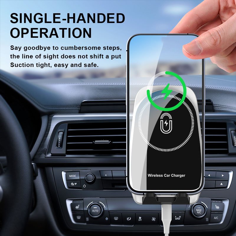 C22 Car Wireless Charger Smart Phone Car Mount Holder With Wireless Charging