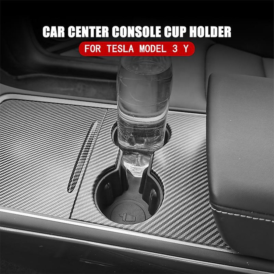 Car Organizer TPE Center Console Car Cup Holder For Tesla Model 3 Model Y