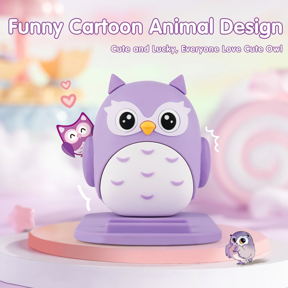 Office Gadgets Cute Owl Design Phone Stand Pvc Universal Multipurpose Desktop Phone Holder