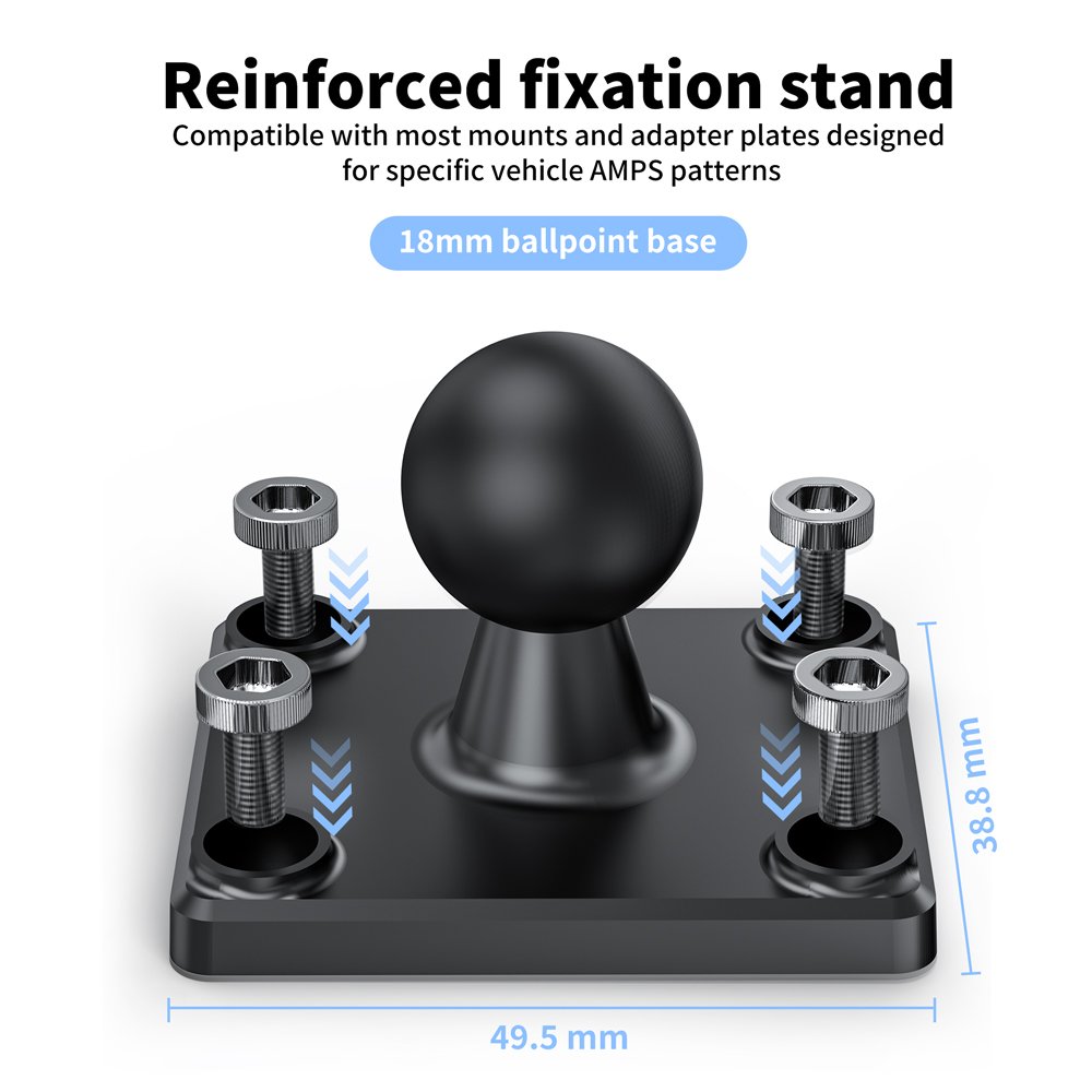 Heavy Duty Drill Base Tablet Holder Car Mount Dashboard for iPad Mount for Cars Great for Wall Truck Commercial Vehicles