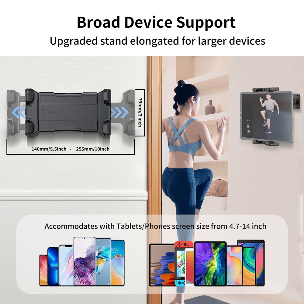 Heavy Duty Drill Base Tablet Holder Car Mount Dashboard for iPad Mount for Cars Great for Wall Truck Commercial Vehicles