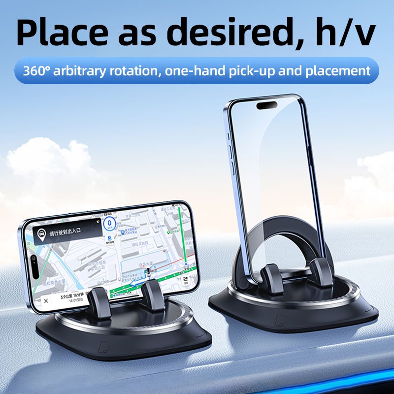 360 Degree Rotating Car Anti-Slip Mat Universal Dashboard Navigation Bracket Charger Combination Phone Holder