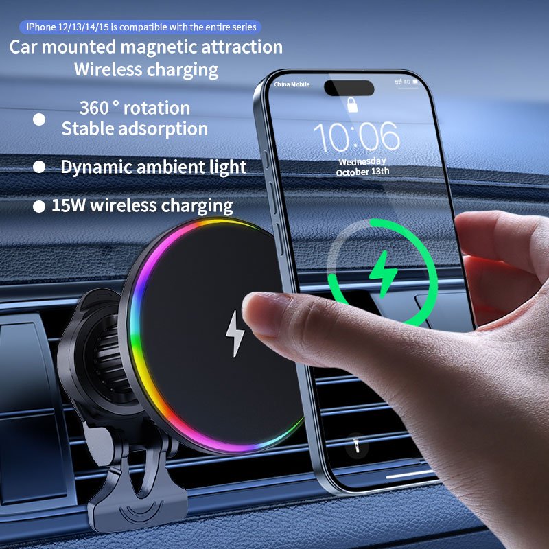 wireless car charger car holder 15W high power flash charging fast charging magnetic suction