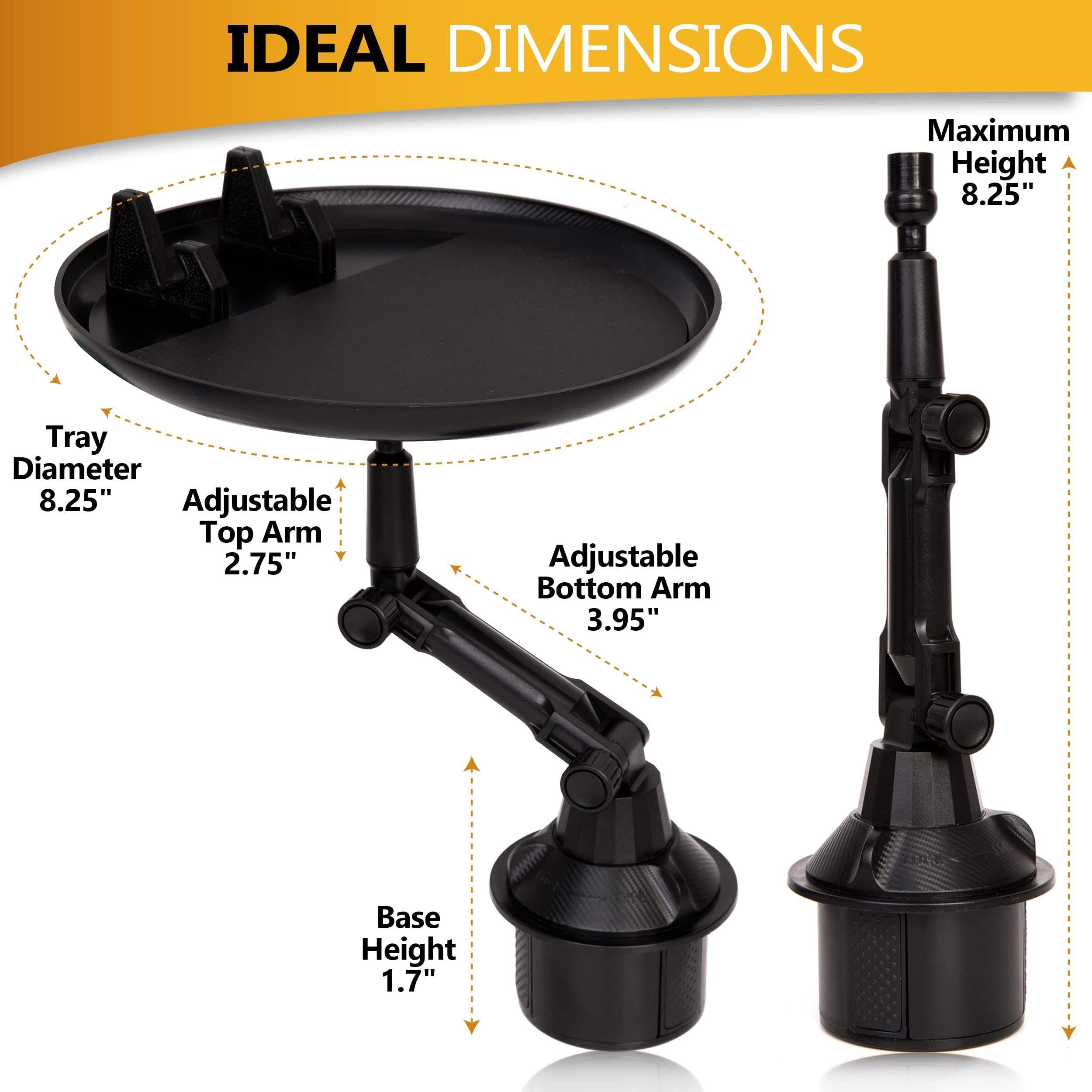 Car Cup Holder Tray Multifunctional Cup Holder Expander Adapter 360 Swivel Adjustable Eating Tray Table Cup Holder For Car