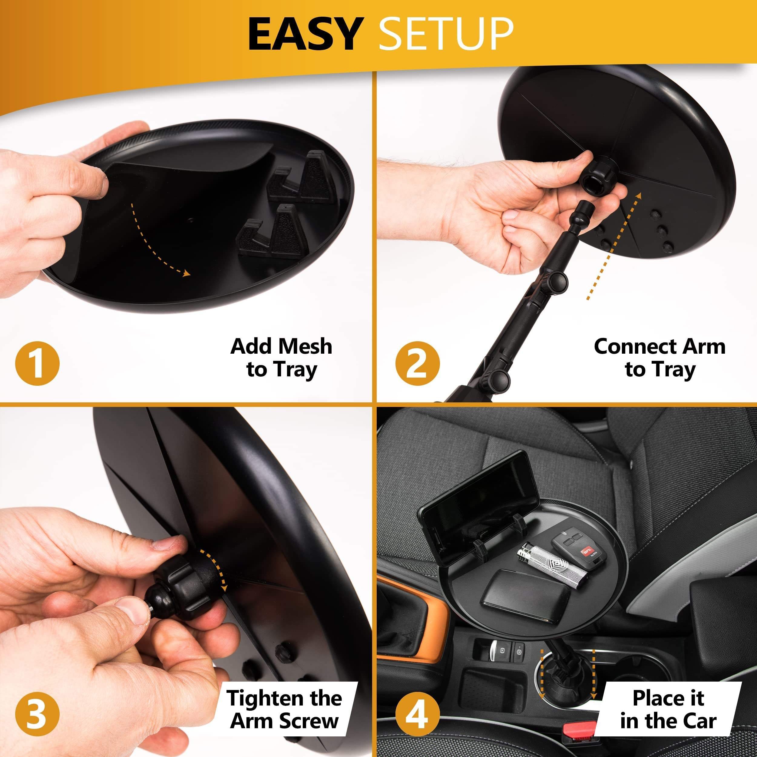 Car Cup Holder Tray Multifunctional Cup Holder Expander Adapter 360 Swivel Adjustable Eating Tray Table Cup Holder For Car