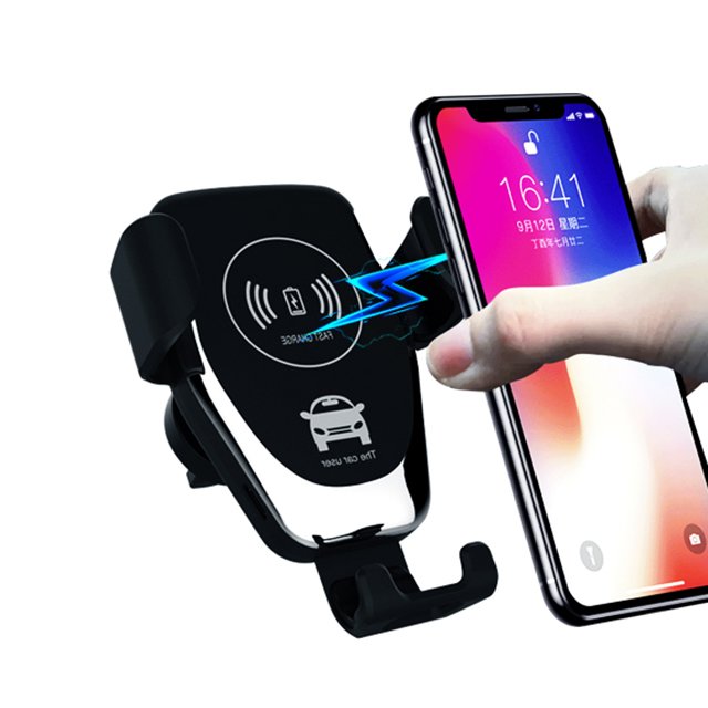 2024 New Phone Holder 10w Wireless Charger Car Charger with Holder for mobile phones