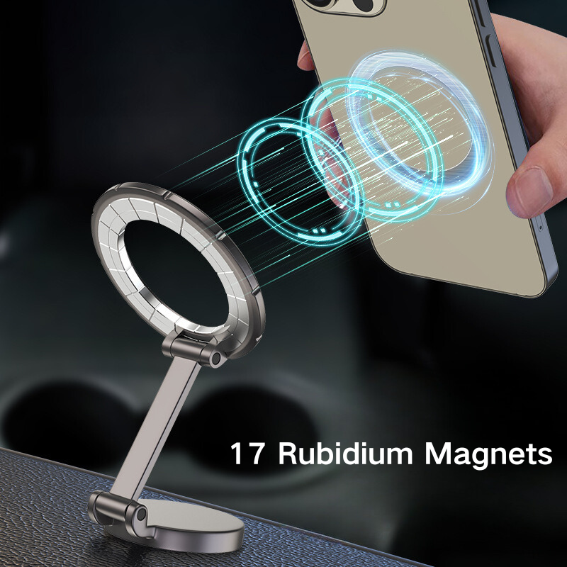 360 Rotating Folding Ultra Magnetic Car Mobile Mount Phone Holder For All Cell Phone