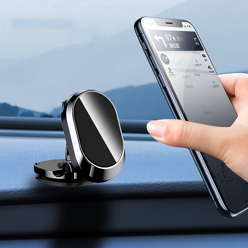 360 Degree Rotation Car Magnetic Phone Holder Alloy Folding Dashboard Car Holder Suitable for All Mobile Phones