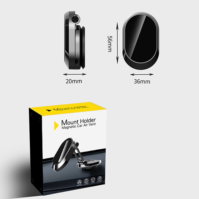 360 Degree Rotation Car Magnetic Phone Holder Alloy Folding Dashboard Car Holder Suitable for All Mobile Phones