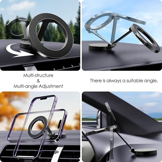 2024 360 degree rotating Universal tablet stand Car Metal Home Zinc Alloy magnetic cell Mobile phone holder For Samsung Apple