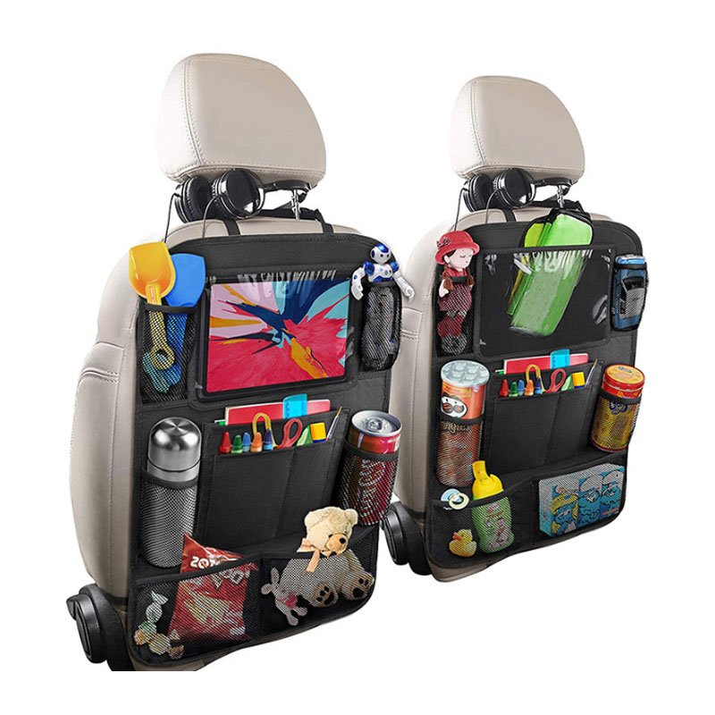 9 Storage Pockets Car Backseat Organizer 10 Inch Table Holder Toy Document Organizer Protector for Kids Travel Back Seat