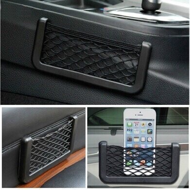 Car Adhesive Multifunctional Storage Box Mobile Phone Hanging Bag Car Storage Mesh Bag