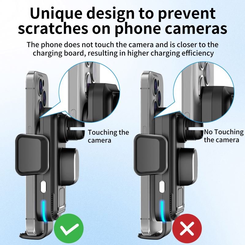 FIHI Hot Sales Magnet Charger Holder Magnetic Car Phone Holder Automatic Clamping Car Wireless Charger Mobile Phone OEM Type C