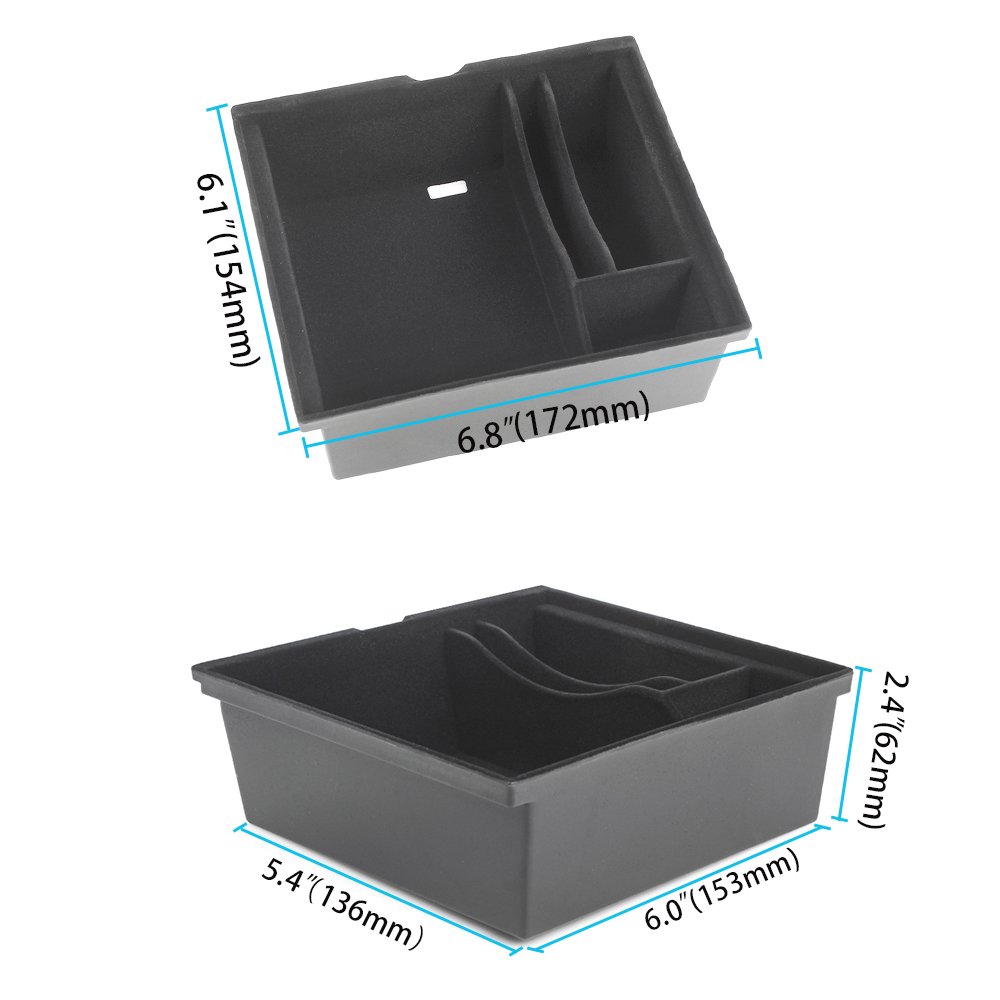 Car Accessories Center Console Car Storage Box Armrest Organizer Holder Container For 2021 Model 3 Y