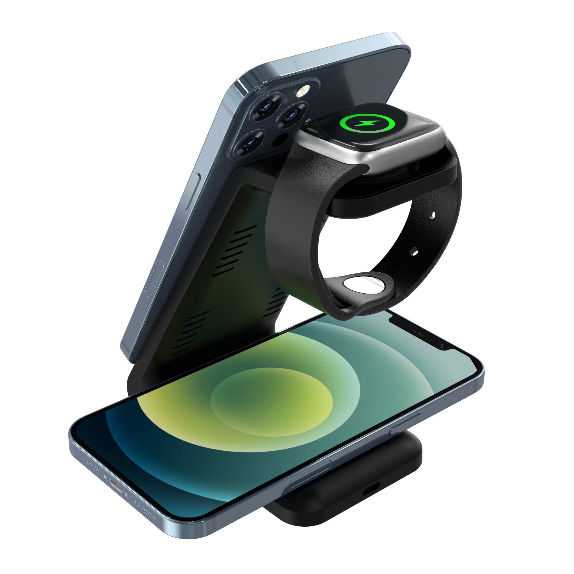 CT9 Black Best Seller 3 In 1 15w Wireless Car Charger