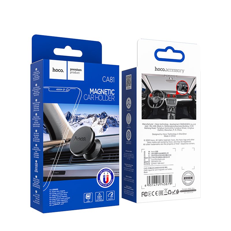 HOCO CA81 Magnetic in Car GPS Air Vent Mount Magnet Stand Car Mobile Phone Holder