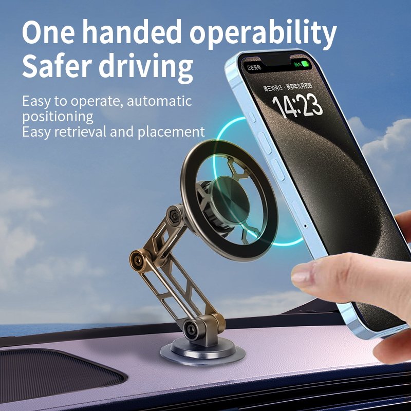 Long Arm Telescopic Magnetic Mobile Phone Holder for Car Home Office Strong Magnets Phone Stand Holder