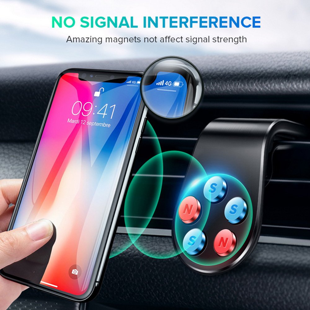 universal aluminium magnetic car phone holder