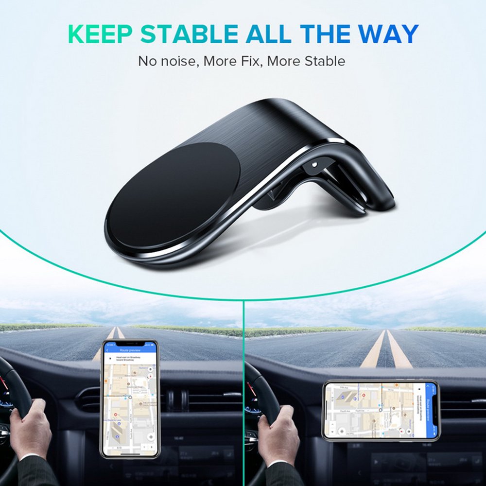 universal aluminium magnetic car phone holder