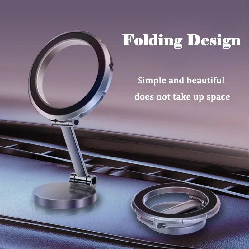 1080 degree Adhesive Instrument Panel Foldable Rotate Strong Magnetic Wall Mounted Mobile Stand Phone Holder For The Car