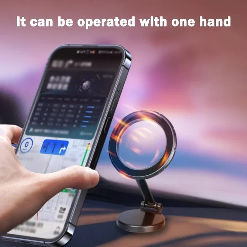 1080 degree Adhesive Instrument Panel Foldable Rotate Strong Magnetic Wall Mounted Mobile Stand Phone Holder For The Car