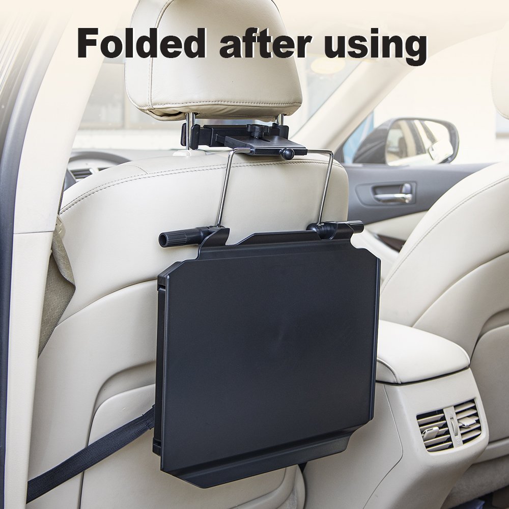 Creative design two sides drawer car Back seat laptop folding table car desk