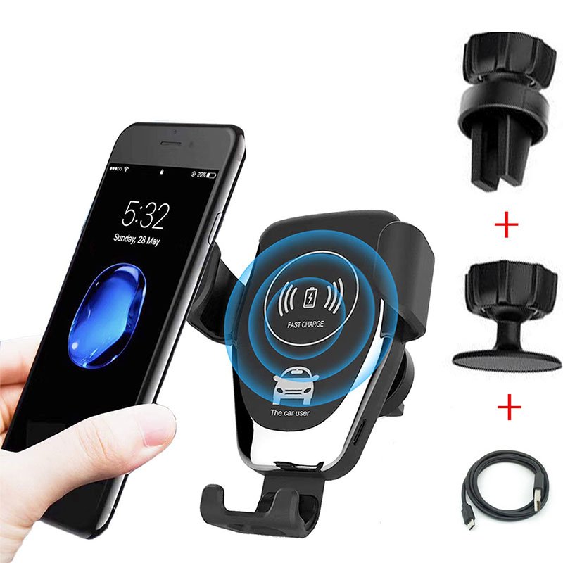 Vehicle Bracket 10W Qi Fast wireless car Holder charger wholesale android charger