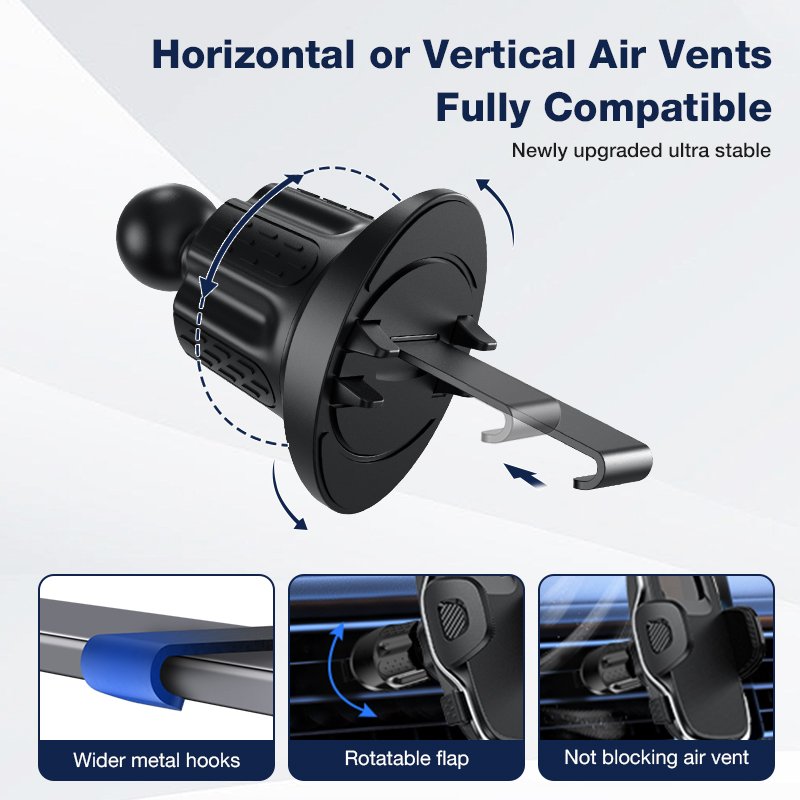 Retractable Car Air Vent Phone Mount Anti-Shake Car Mobile Phone Holders For Vehicle Hands-Free Phone Bracket