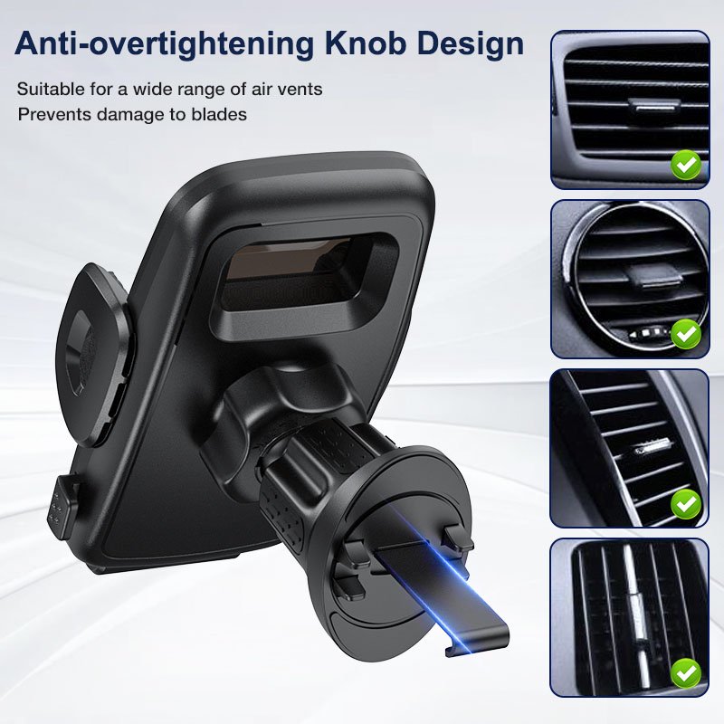 Retractable Car Air Vent Phone Mount Anti-Shake Car Mobile Phone Holders For Vehicle Hands-Free Phone Bracket