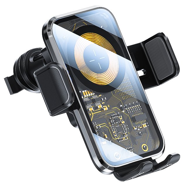 2023 New 15W Car Wireless Charger 360 Degree Rotation Intelligent Infrared Fast Wireless Charging Car Mount Phone Holder