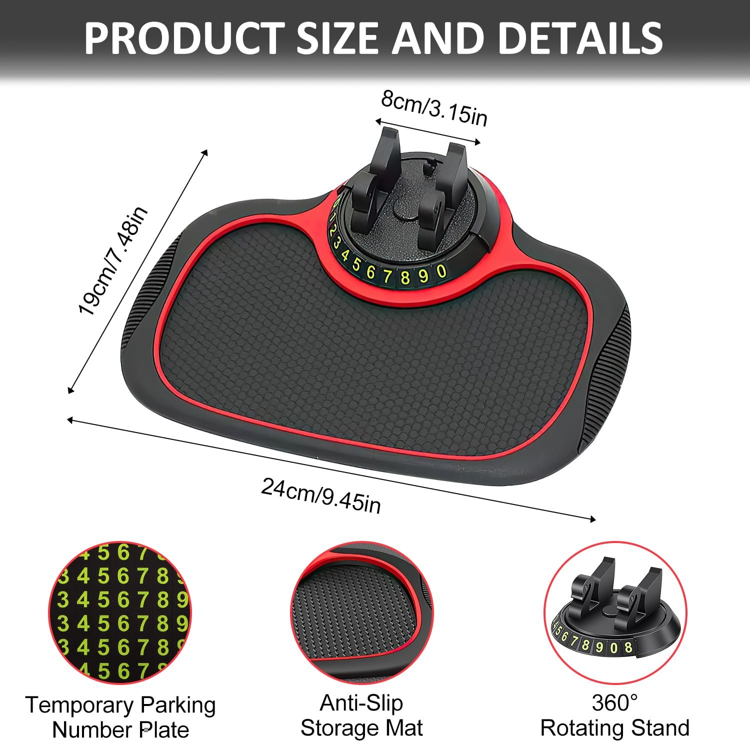 Multifunction Car Anti-Slip Mat Auto Phone Holder Non-slip Car Dash Mats Anti Slip Rug Dashboard for Cell Phone Holders