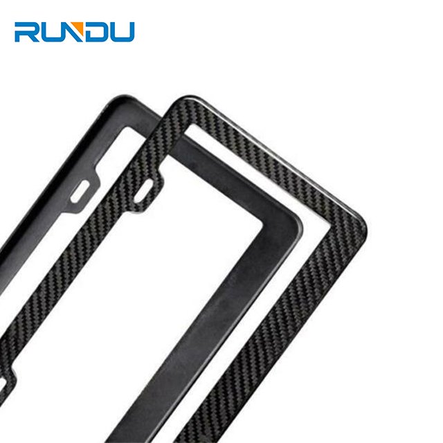 American US Standard Auto Car Truck 2pcs Carbon Fiber License Plate Frame Cover