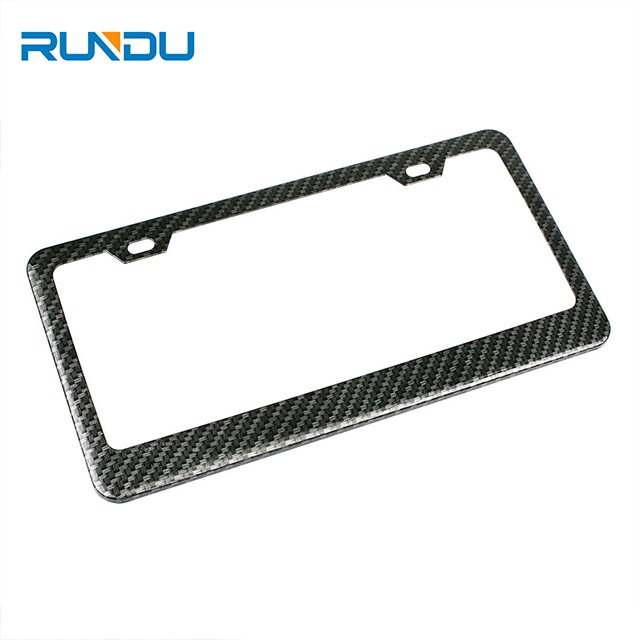 American US Standard Auto Car Truck 2pcs Carbon Fiber License Plate Frame Cover