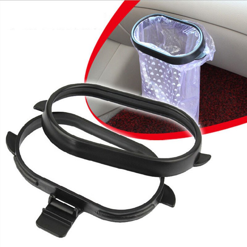 Plastic Durable Auto Car Trash Can Garbage Bag Holder Portable Rubbish Car Trash Can Cute Bag Rack Frame
