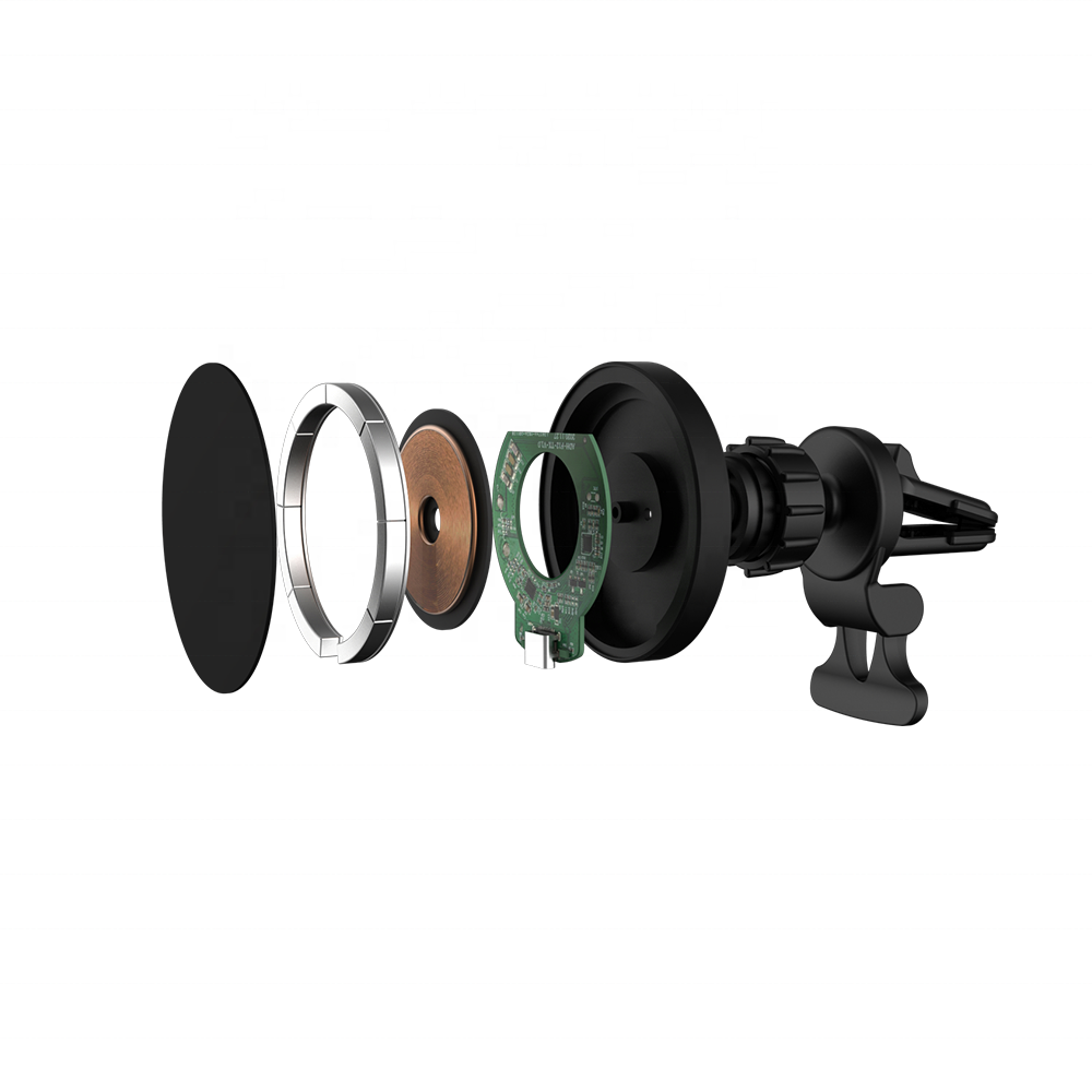 Adjustable Car Mount Charger Air Vent Car Phone Holder 15W magnetic wireless car charger