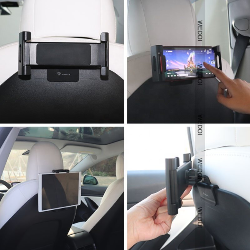 Back Seat IPAD/Mobile Holder For Tesla Model 3/Y/X/S Headrest Mount Holder Compatible with IPad Pro & Smart phone