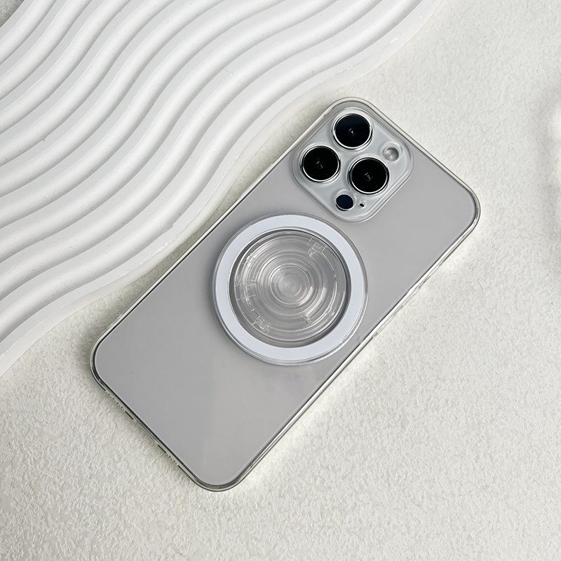 Removable N52 Magnetic Transparent Phone Griptok Compatible with Safe Wireless Charge for Socket Stand Magnet Holder Grip Tok
