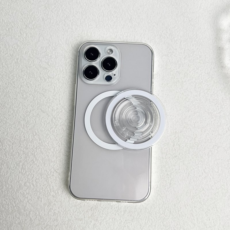 Removable N52 Magnetic Transparent Phone Griptok Compatible with Safe Wireless Charge for Socket Stand Magnet Holder Grip Tok