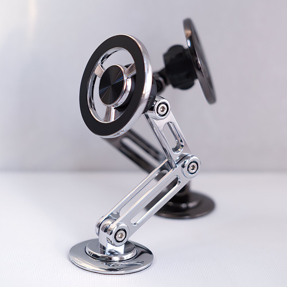 2023 NEW alloy folding car mount mobile phone holder 360 degree rotating magnetic car phone holder stand For iPhone