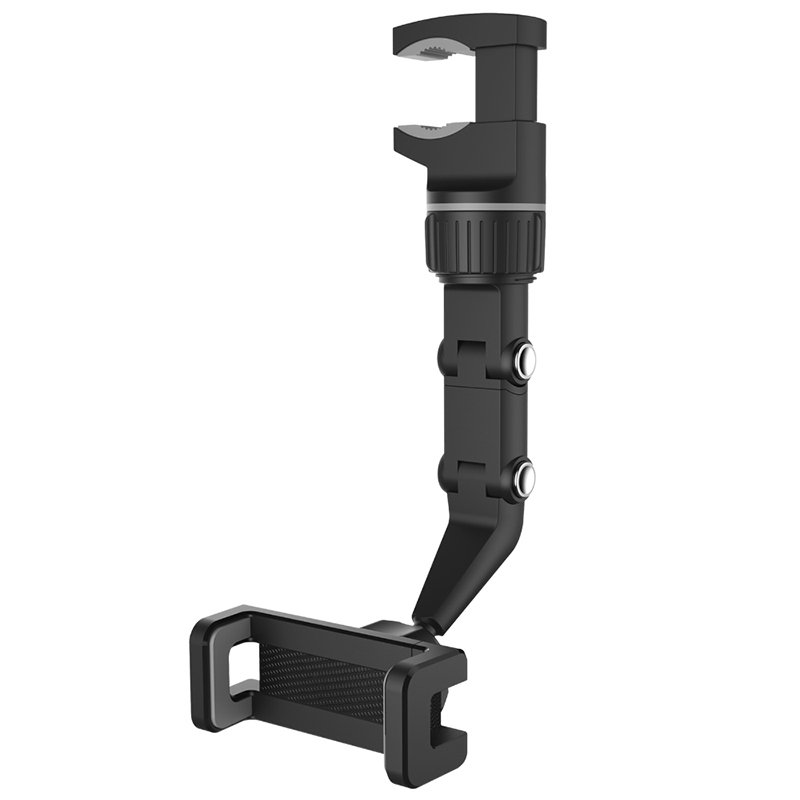 Adjustable car rearview mirror mobile phone holder 360 rotation universal foldable flexible cell phone mount on rear view mirror